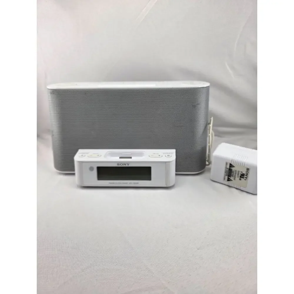Sony ICF-CS10iP Dream Machine Clock Radio White Audio Dock TESTED